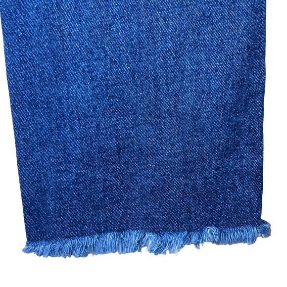 a loves a Women’s High-Rise Medium Wash Straight Leg Fringe Hem Jeans 27 EUC - Picture 10 of 16